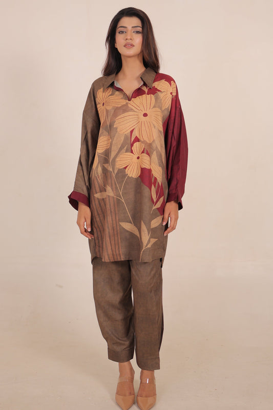 Olive Aura Printed Set