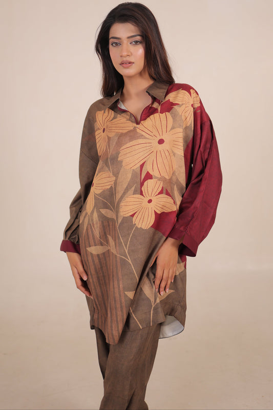 Olive Aura Printed Set