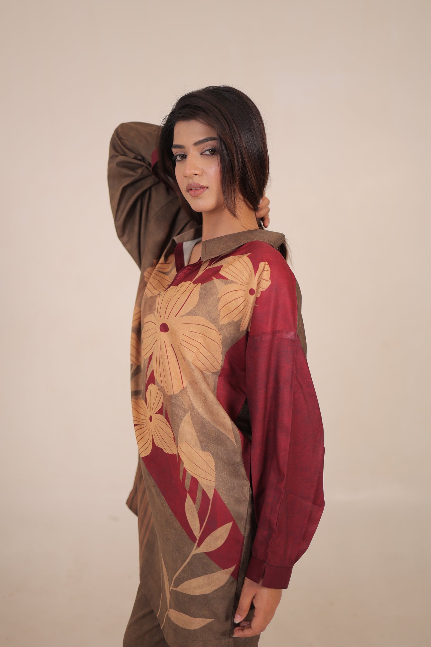 Olive Aura Printed Set