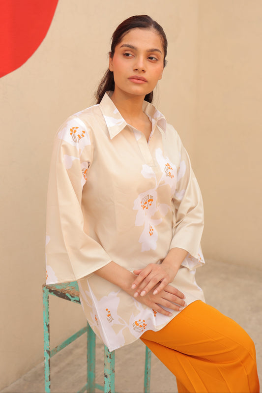 Beige Blossom Outfit