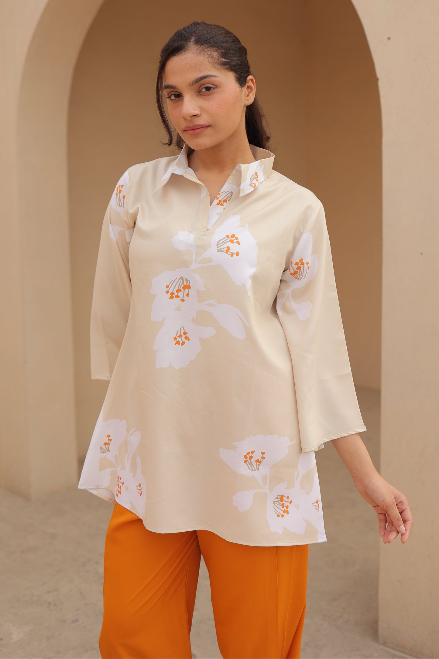 Beige Blossom Outfit