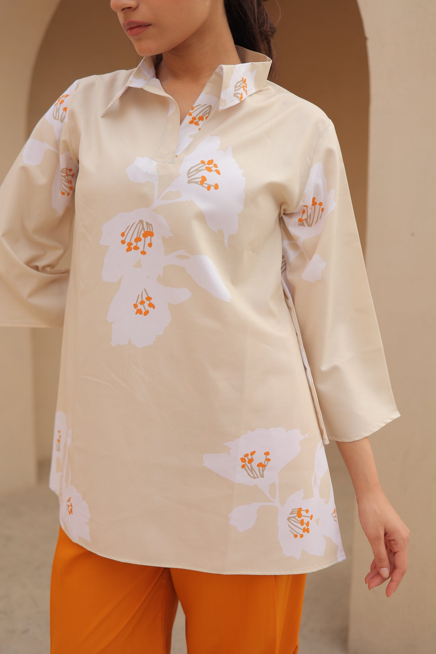 Beige Blossom Outfit