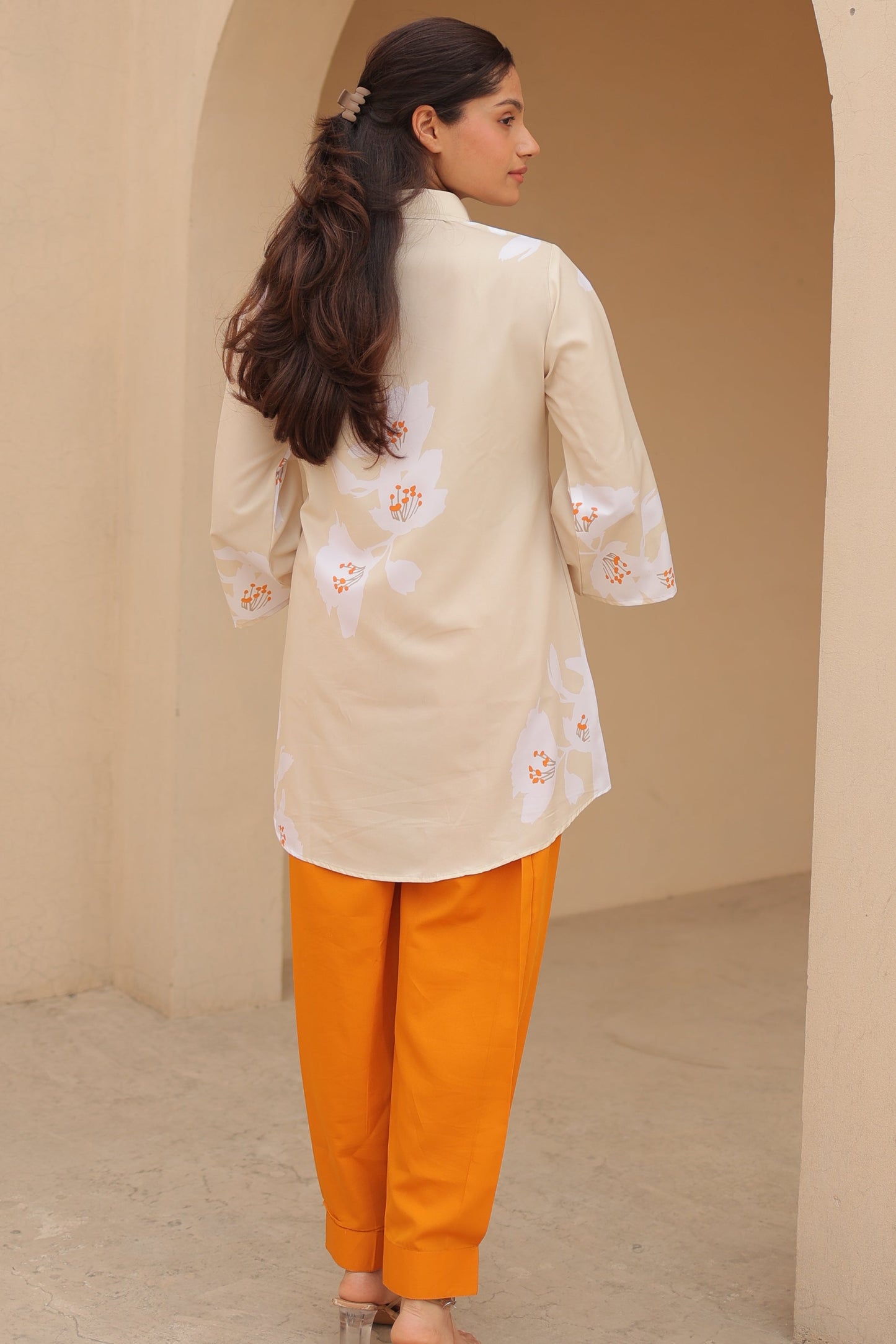 Beige Blossom Outfit